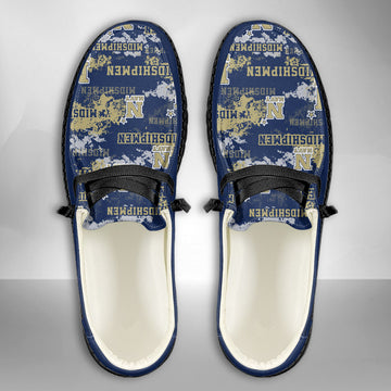 NCAA Navy Midshipmen Custom Name Hey Dude Shoes 05 M7