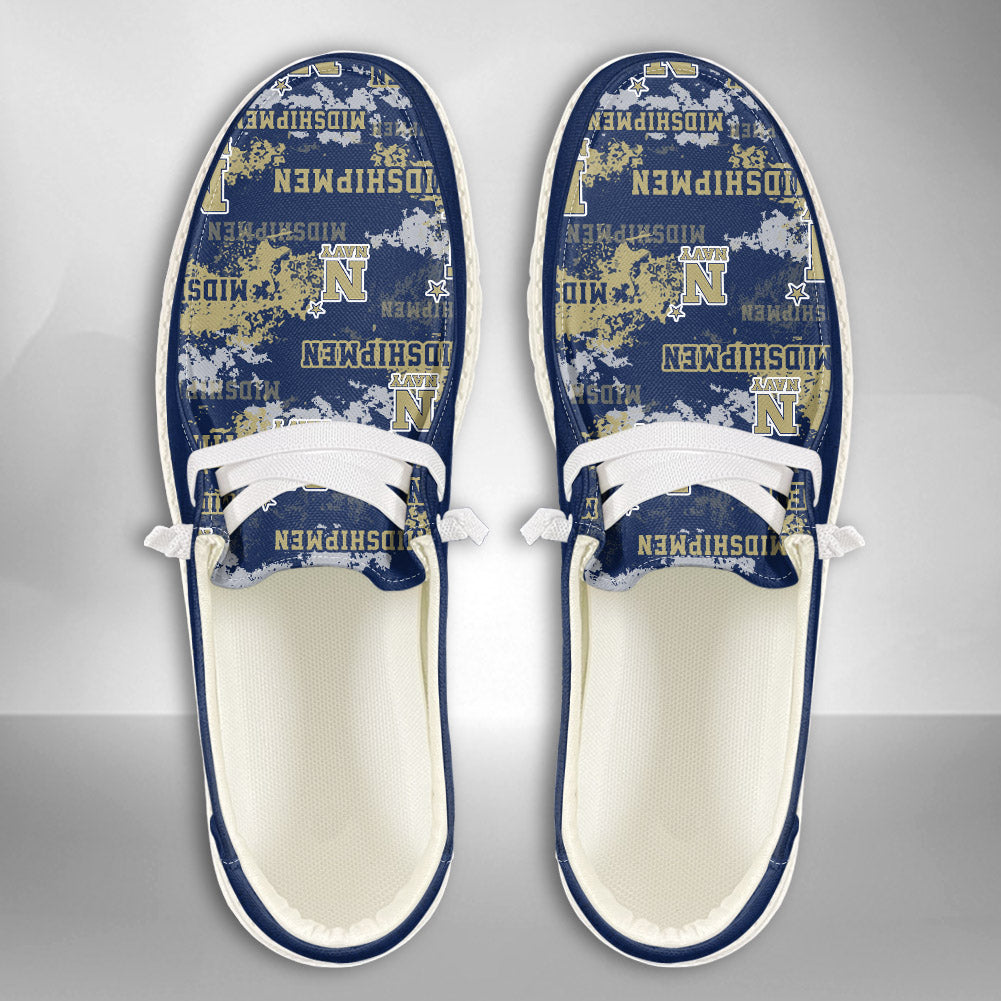 NCAA Navy Midshipmen Custom Name Hey Dude Shoes 05 M79