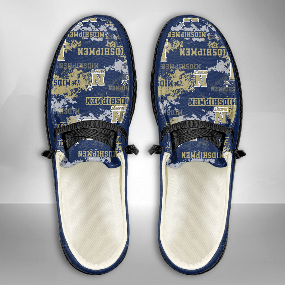 NCAA Navy Midshipmen Custom Name Hey Dude Shoes 05 M79