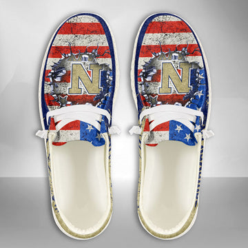 NCAA Navy Midshipmen Custom Name Hey Dude Shoes 07 M79