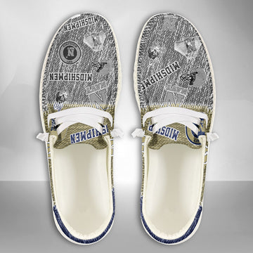 NCAA Navy Midshipmen Custom Name Hey Dude Shoes 08 M79