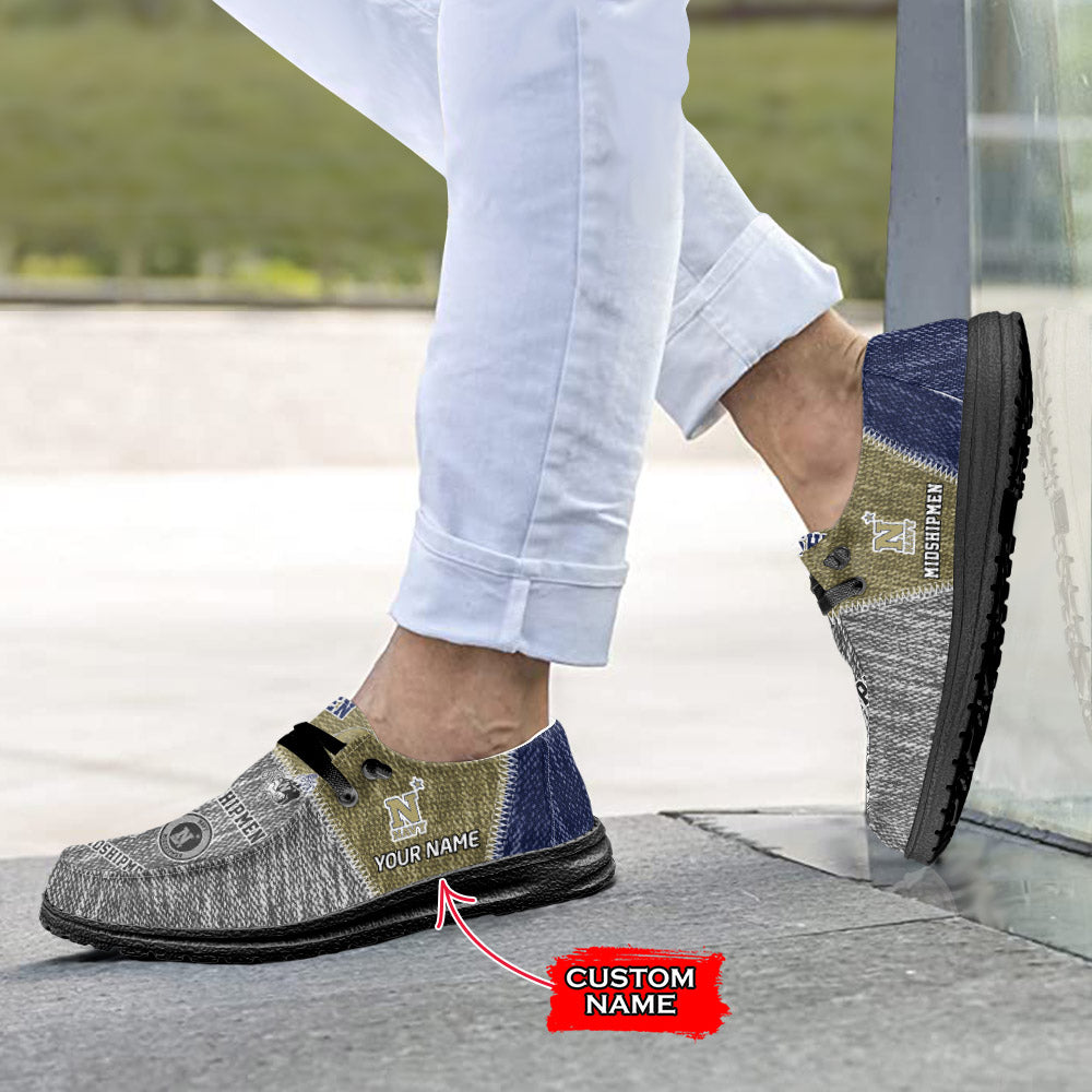 NCAA Navy Midshipmen Custom Name Hey Dude Shoes 08 M79