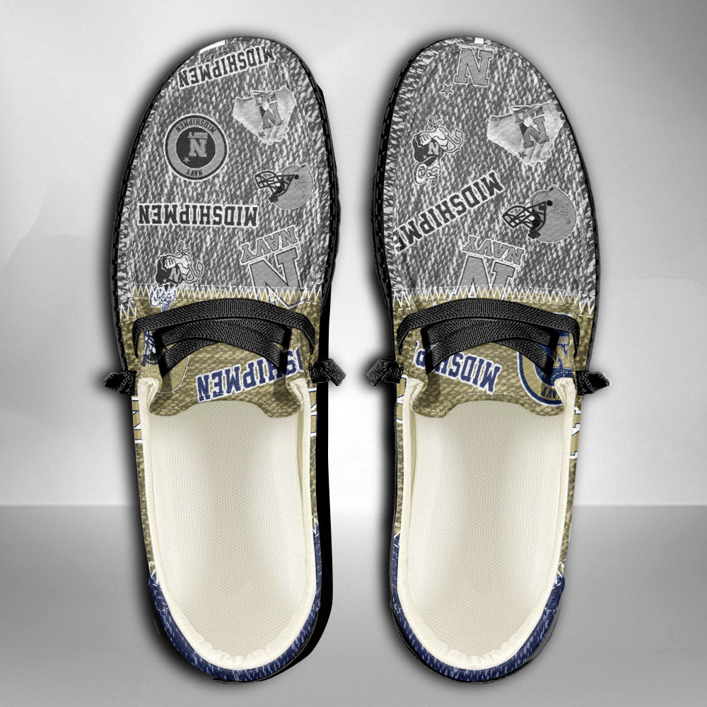 NCAA Navy Midshipmen Custom Name Hey Dude Shoes 08 M79