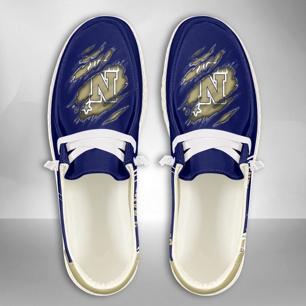 NCAA Navy Midshipmen Custom Name Hey Dude Shoes 10 M79