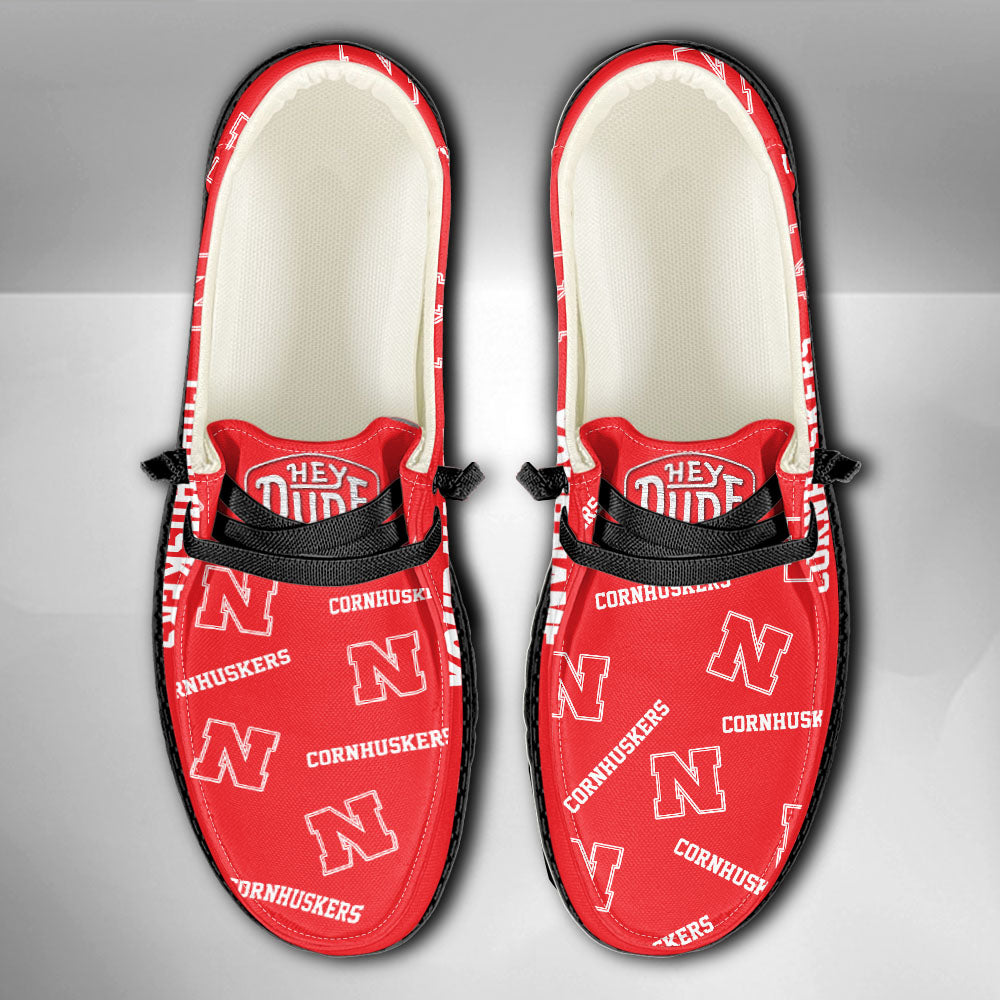 NCAA Nebraska Cornhuskers - Custom Name Hey Dude Shoes 02