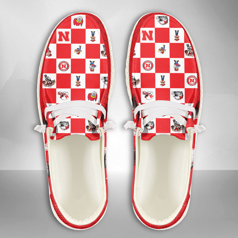 NCAA Nebraska Cornhuskers Custom Name Hey Dude Shoes 01 CH1