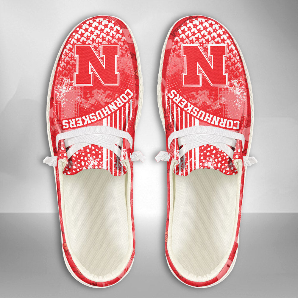 NCAA Nebraska Cornhuskers Custom Name Hey Dude Shoes 03 M7