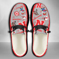 NCAA Nebraska Cornhuskers Custom Name Hey Dude Shoes 04