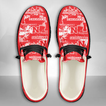 NCAA Nebraska Cornhuskers Custom Name Hey Dude Shoes 05 M22