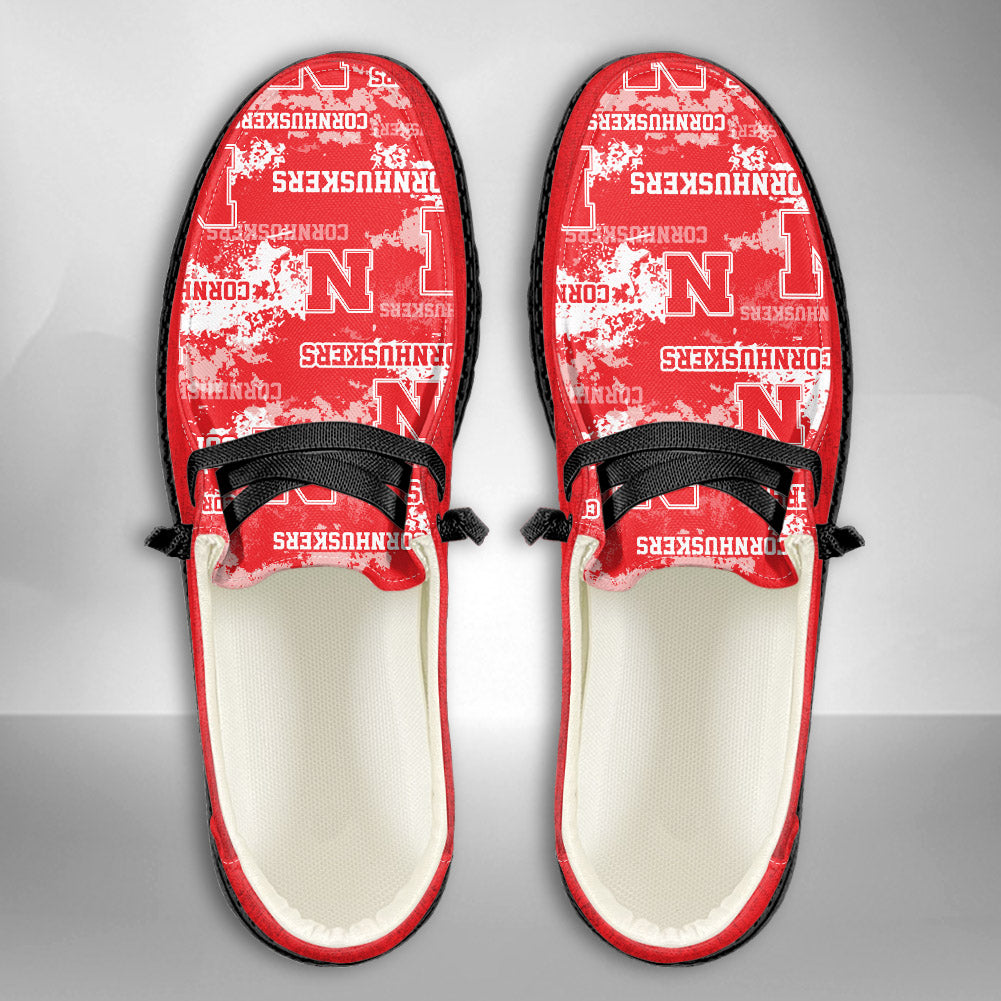 NCAA Nebraska Cornhuskers Custom Name Hey Dude Shoes 05 M79
