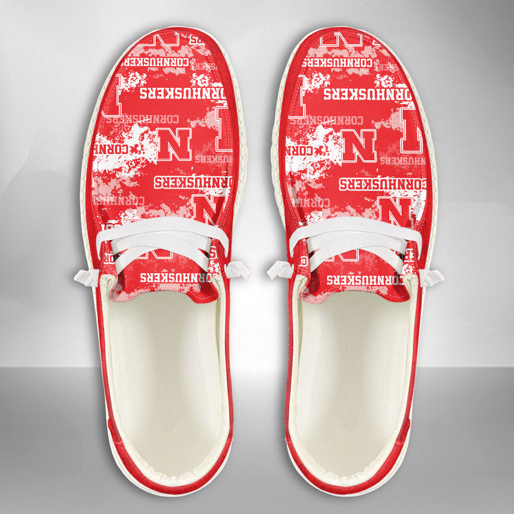 NCAA Nebraska Cornhuskers Custom Name Hey Dude Shoes 05 M79