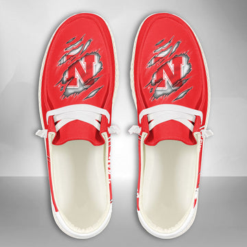 NCAA Nebraska Cornhuskers Custom Name Hey Dude Shoes 06 M7