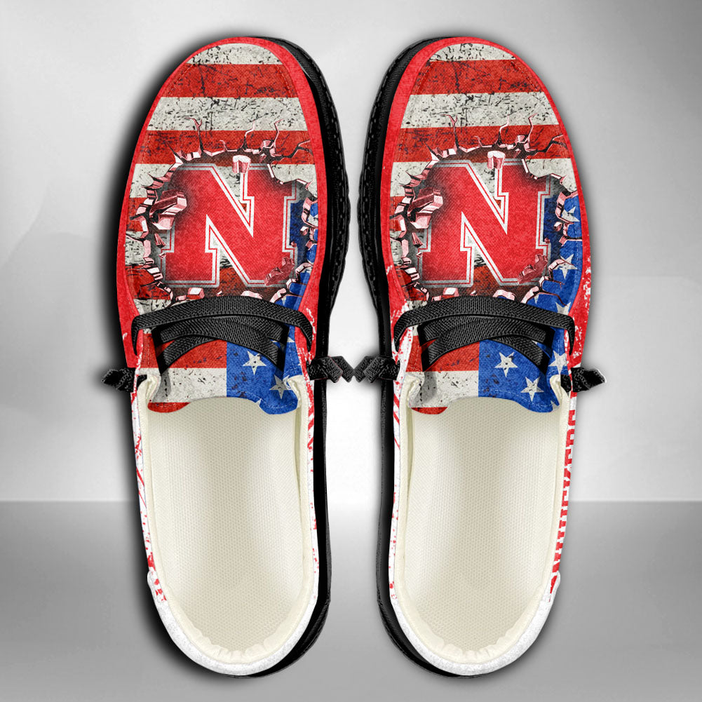 NCAA Nebraska Cornhuskers Custom Name Hey Dude Shoes 07 M79