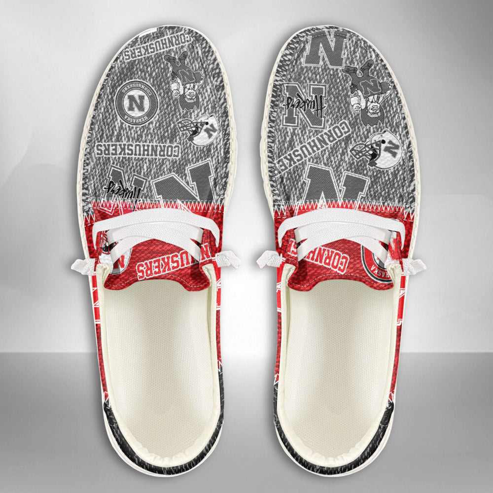 NCAA Nebraska Cornhuskers Custom Name Hey Dude Shoes 08 M79