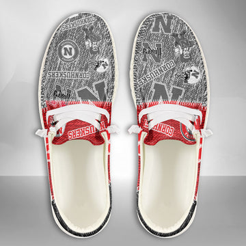NCAA Nebraska Cornhuskers Custom Name Hey Dude Shoes 08 M79