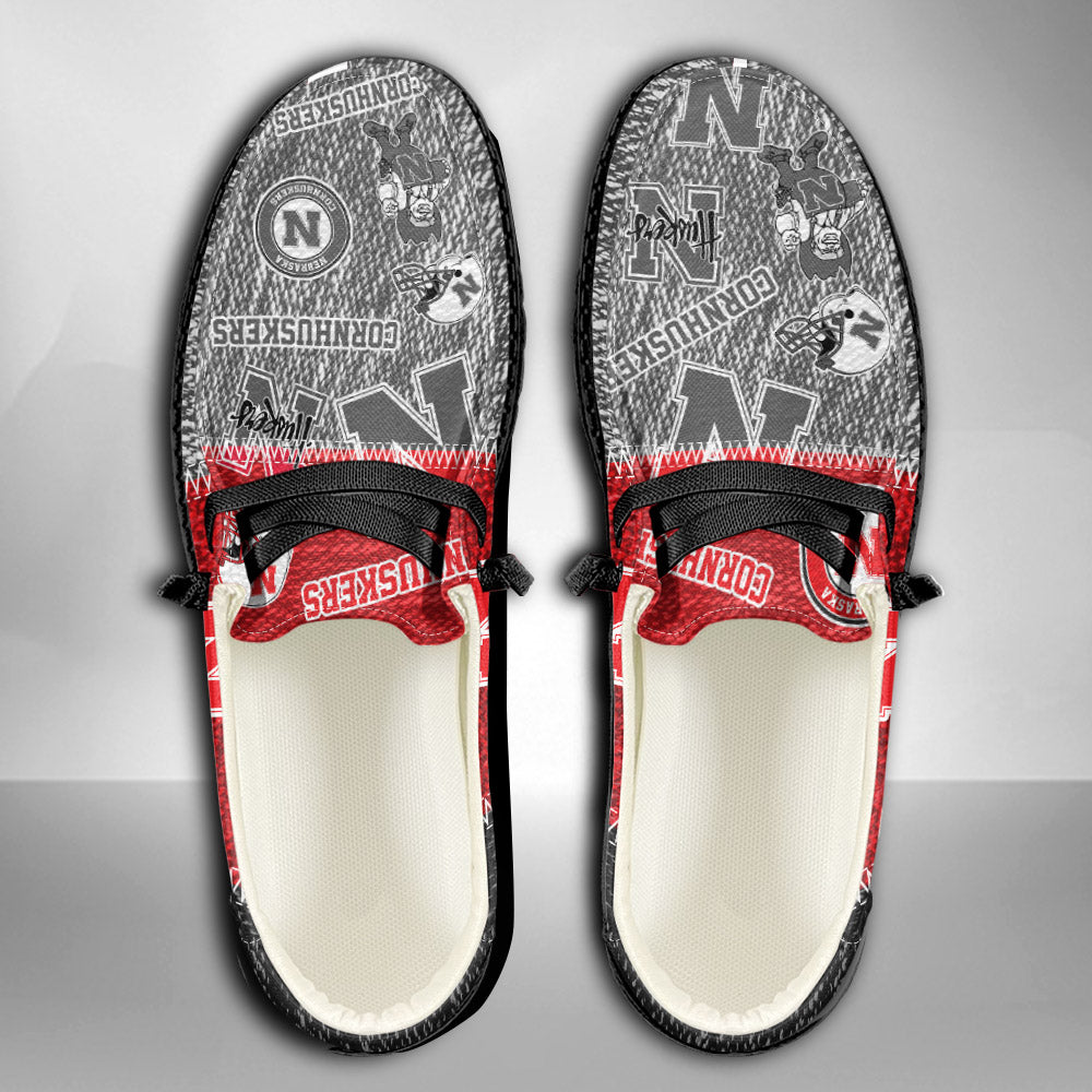NCAA Nebraska Cornhuskers Custom Name Hey Dude Shoes 08 M79