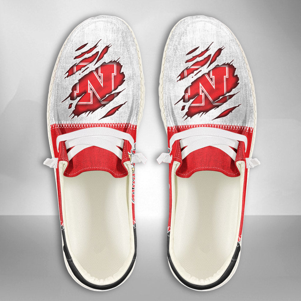 NCAA Nebraska Cornhuskers Custom Name Hey Dude Shoes 09 M79