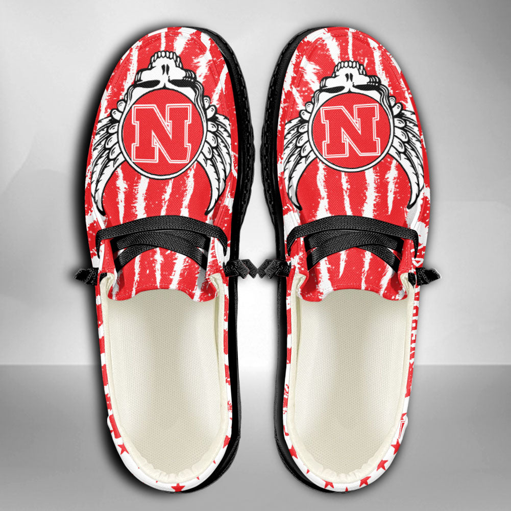 NCAA Nebraska Cornhuskers Custom Name Hey Dude Shoes 12 M79