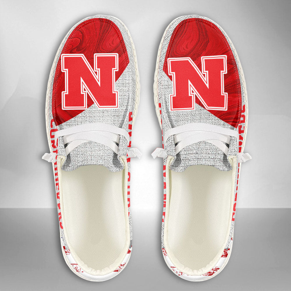 NCAA Nebraska Cornhuskers Custom Name Hey Dude Shoes 13 M79