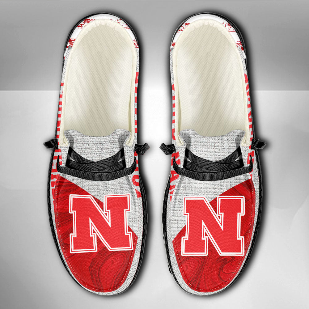 NCAA Nebraska Cornhuskers Custom Name Hey Dude Shoes 13 M79