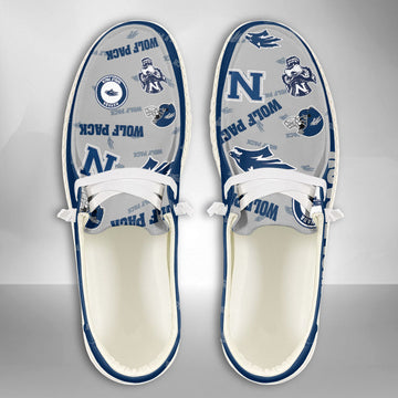 NCAA Nevada Wolf Pack Custom Name Hey Dude Shoes 01 M7
