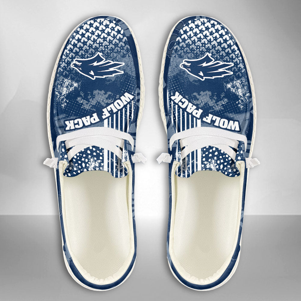 NCAA Nevada Wolf Pack Custom Name Hey Dude Shoes 03 M7