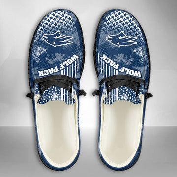 NCAA Nevada Wolf Pack Custom Name Hey Dude Shoes 03 M7