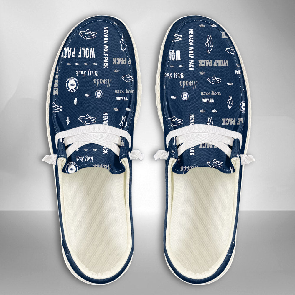 NCAA Nevada Wolf Pack Custom Name Hey Dude Shoes 06 M79