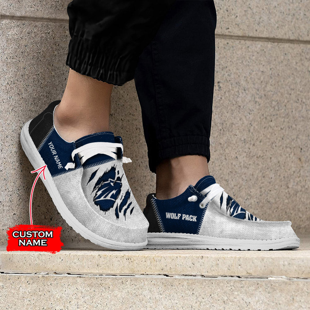 NCAA Nevada Wolf Pack Custom Name Hey Dude Shoes 09 M79