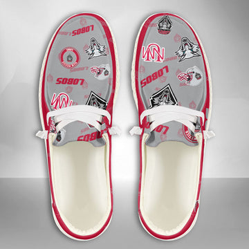 NCAA New Mexico Lobos Custom Name Hey Dude Shoes 02 M12