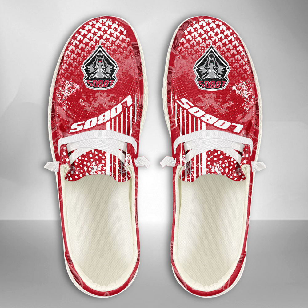 NCAA New Mexico Lobos Custom Name Hey Dude Shoes 03 M7
