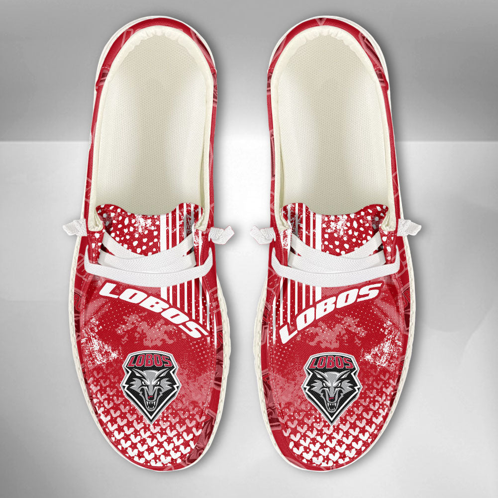 NCAA New Mexico Lobos Custom Name Hey Dude Shoes 03 M7