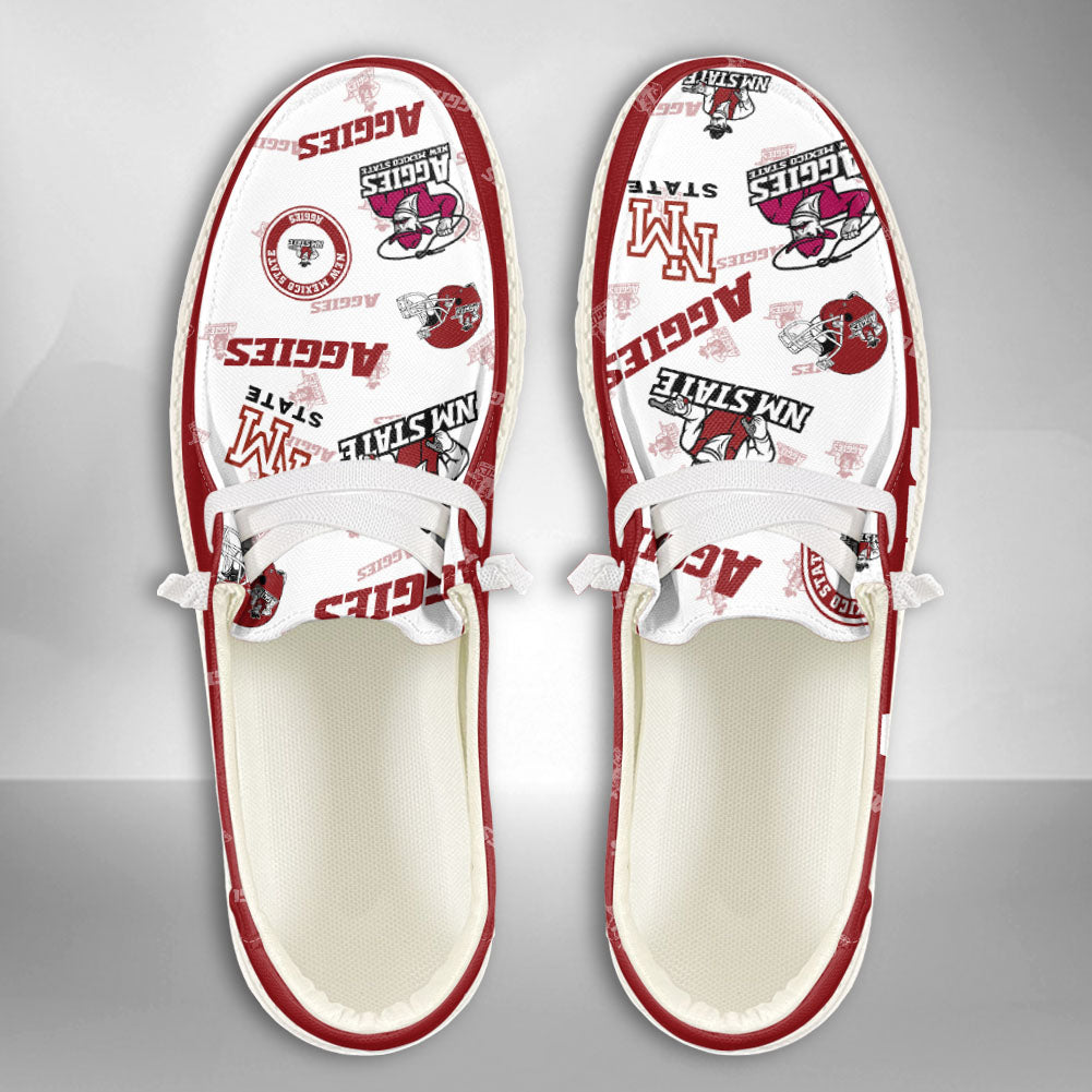 NCAA New Mexico State Aggies Custom Name Hey Dude Shoes 02 M12
