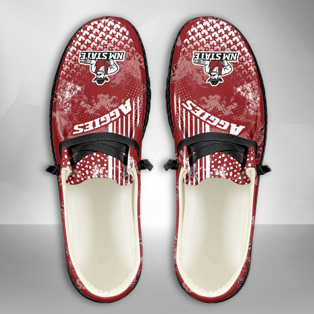 NCAA New Mexico State Aggies Custom Name Hey Dude Shoes 03 M7