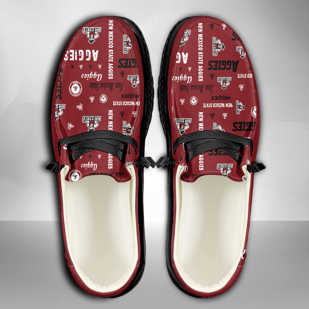NCAA New Mexico State Aggies Custom Name Hey Dude Shoes 04 M12