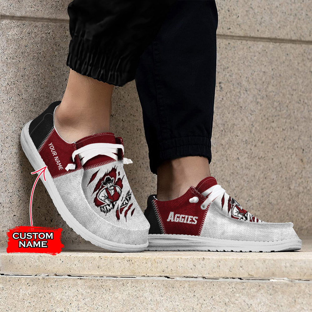 NCAA New Mexico State Aggies Custom Name Hey Dude Shoes 09 M79