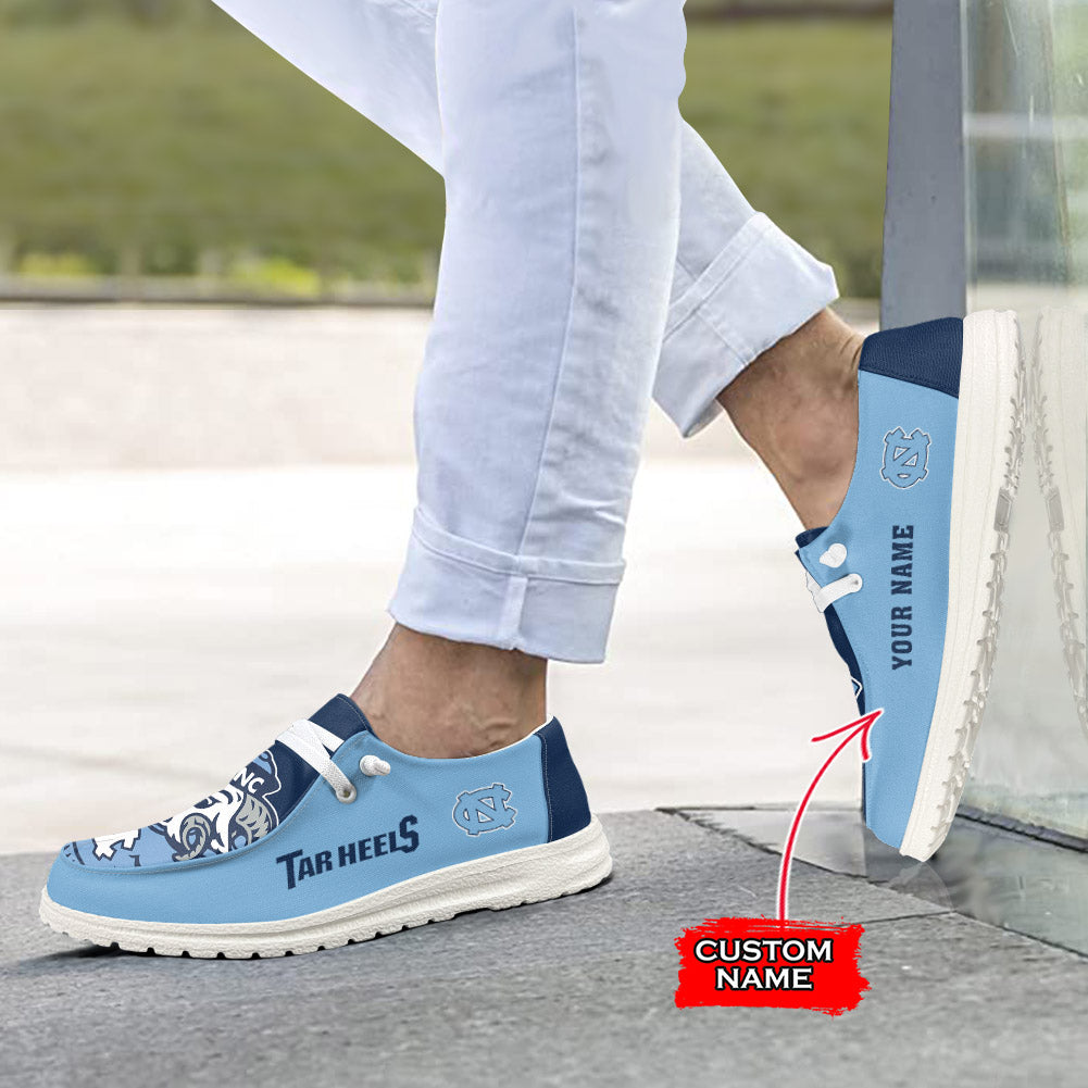 NCAA North Carolina Tar Heels - Custom Name Hey Dude Shoes 02