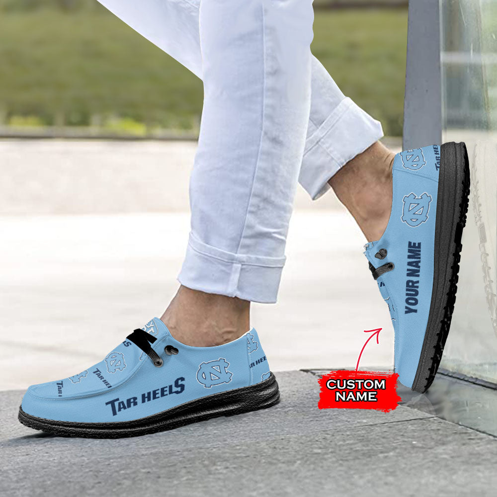 NCAA North Carolina Tar Heels - Custom Name Hey Dude Shoes X03
