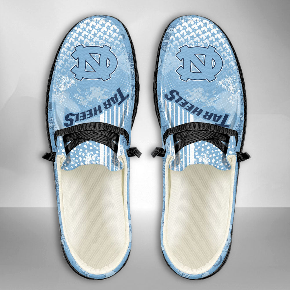 NCAA North Carolina Tar Heels Custom Name Hey Dude Shoes 03 M7