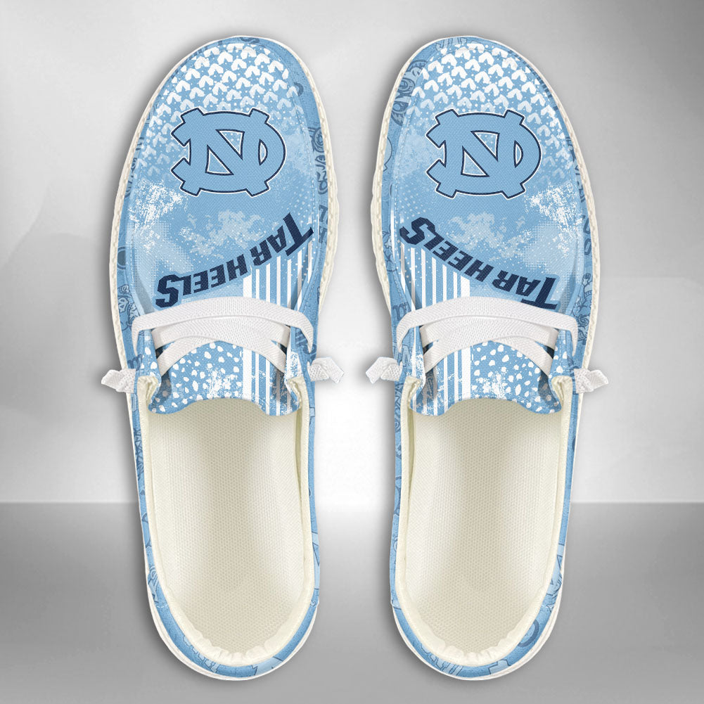 NCAA North Carolina Tar Heels Custom Name Hey Dude Shoes 03 M7