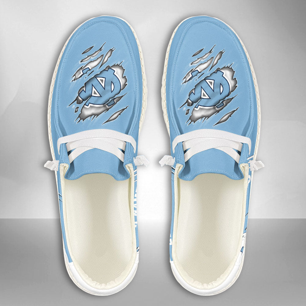 NCAA North Carolina Tar Heels Custom Name Hey Dude Shoes 06 M7