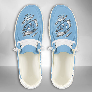 NCAA North Carolina Tar Heels Custom Name Hey Dude Shoes 06 M7
