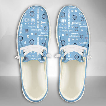 NCAA North Carolina Tar Heels Custom Name Hey Dude Shoes 06 M79
