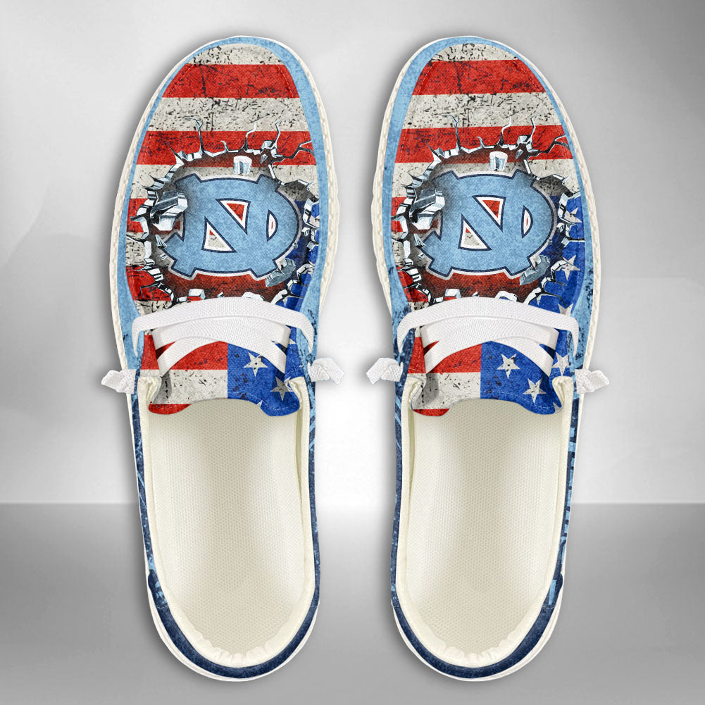 NCAA North Carolina Tar Heels Custom Name Hey Dude Shoes 07 M79