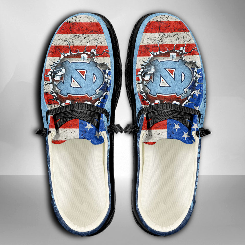 NCAA North Carolina Tar Heels Custom Name Hey Dude Shoes 07 M79