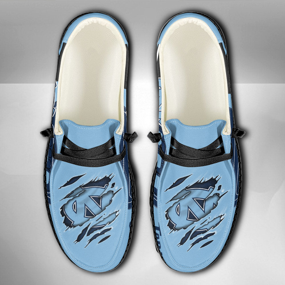 NCAA North Carolina Tar Heels Custom Name Hey Dude Shoes 11 M79