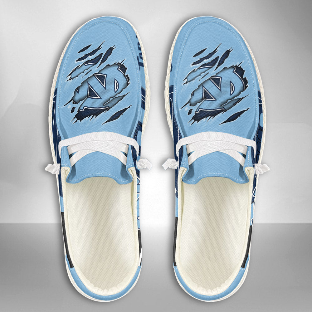 NCAA North Carolina Tar Heels Custom Name Hey Dude Shoes 11 M79