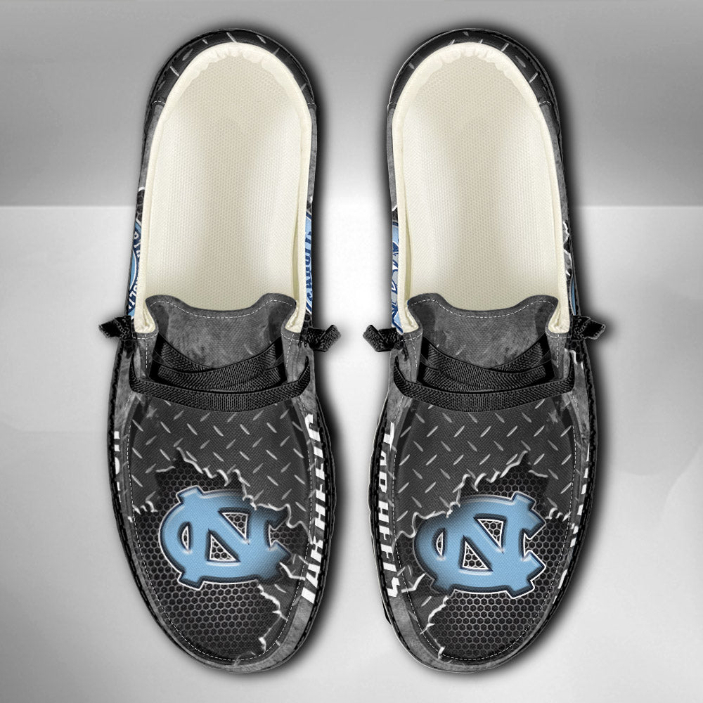 NCAA North Carolina Tar Heels Custom Name Hey Dude Shoes 15 M79