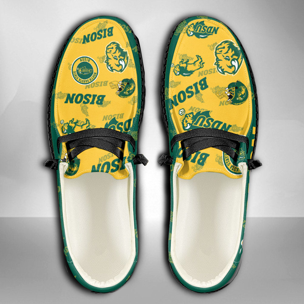 NCAA North Dakota State Bison Custom Name Hey Dude Shoes 01 M7