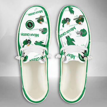 NCAA NORTH TEXAS MEAN GREEN Custom Name Hey Dude Shoes 02 M12
